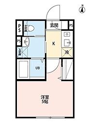 robot home 一之江II(ロボットホームイチノエツー) 1Kの間取図画像