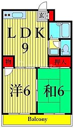 シャトレグレイス 2LDKの間取図画像