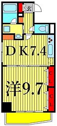 カーサフロラシオン 1DKの間取図画像