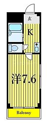 フローリッシュ南葛西 1Kの間取図画像