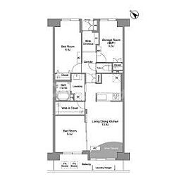 COMFORIA北葛西 2SLDKの間取図画像
