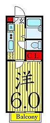 パインヒル東小松川 1Kの間取図画像