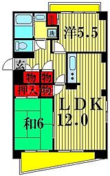 DeLCCSKASAI 2LDKの間取図画像