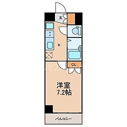 アジリア浦安 1Kの間取図画像