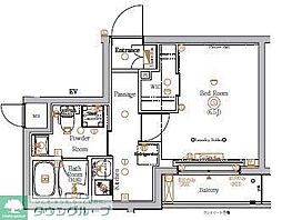 GRAN PASEO高井戸 1階1Kの間取り