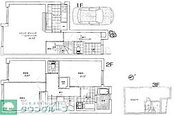 浜田山タウンホームII 3階3LDKの間取り