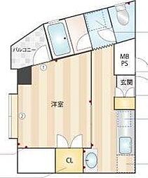 Mt.Cedar南烏山 3階1DKの間取り