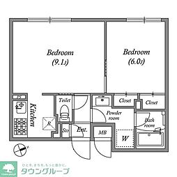 ＧｒａｎＤｕｏ千歳船橋IV 106 1階1LDKの間取り