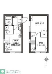 Orgo　Vita　凛　B棟 4階2LDKの間取り