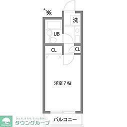 エステージ井荻 1Kの間取図画像