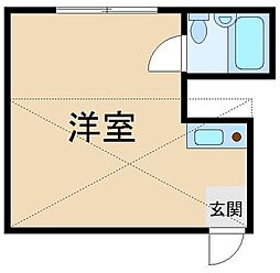 花小金井MSホーム一番館 ワンルームの間取図画像