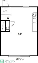 北町ビル ワンルームの間取図画像
