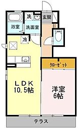 ガーデン久我山 1LDKの間取図画像