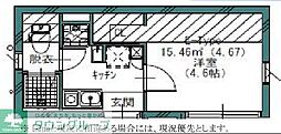 GREW高円寺Residence 1Kの間取図画像