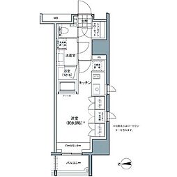パークハビオ東中野 ワンルームの間取図画像