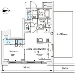 ウエリスアーバン中野坂上 1LDKの間取図画像