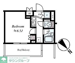 ルーブル桜台 1Kの間取図画像