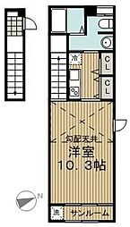 フェリーチェ 1Kの間取図画像