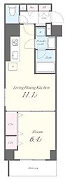 Grandir荻窪KYR 1LDKの間取図画像