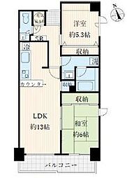 アミ浜田山 2LDKの間取図画像