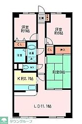 ガーデンコート高野台 3LDKの間取図画像