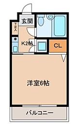 サウスウィンド吉祥寺 1Kの間取図画像