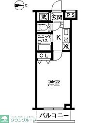 スカイコート阿佐ヶ谷5 1Kの間取図画像