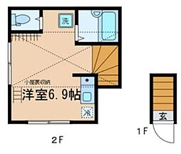 アペックス・下高井戸2 ワンルームの間取図画像