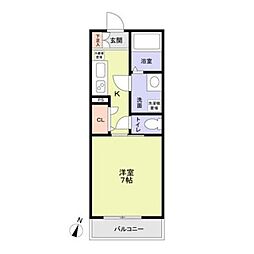 LUMIERE 1Kの間取図画像