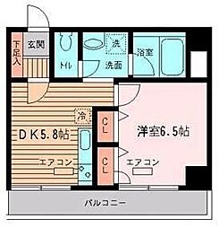 グランセルコーバ 1DKの間取図画像