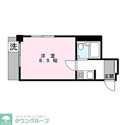 プラスム荻窪 1Kの間取図画像