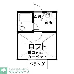 サンライズ阿佐ヶ谷 1Kの間取図画像