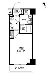 プレール・ドゥーク練馬中村橋 1Kの間取図画像