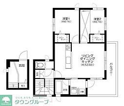 フォレスタ三鷹 2LDKの間取図画像