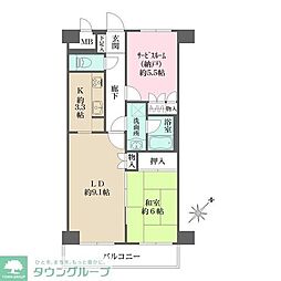 藤和シティホームズ荻窪駅前 2LDKの間取図画像