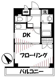 ガラ・シティ高井戸 1DKの間取図画像