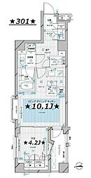 ダイナシティ高円寺 1LDKの間取図画像