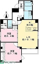 ミノリア阿佐ヶ谷 2LDKの間取図画像