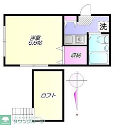 ファミールハウス 1Kの間取図画像