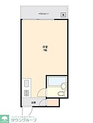 メゾン・ド・ローザス ワンルームの間取図画像