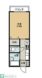 ＡＬＥＧＲＩＡ 2階1Kの間取り