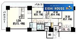 パークタワー台原 3LDKの間取図画像