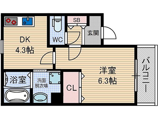 リーベ 301号室｜大阪府茨木市春日３丁目(賃貸アパート1DK・3階・28.32㎡)の写真 その2