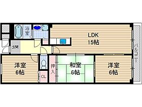 ラ・ミュール北春日丘 102号室 ｜ 大阪府茨木市北春日丘４丁目（賃貸マンション3LDK・1階・71.65㎡） その2