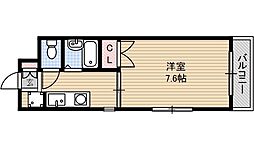 クリエイティブステージN 2階1Kの間取り