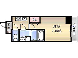 ARCA正雀 2階1Kの間取り