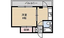岩井ビル 1Kの間取図画像