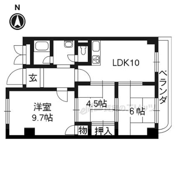 京都府京都市西京区川島滑樋町(賃貸マンション3LDK・1階・63.22㎡)の写真 その2