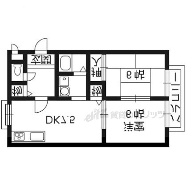 サンライフ上桂 103｜京都府京都市西京区上桂北ノ口町(賃貸アパート2DK・1階・46.37㎡)の写真 その2