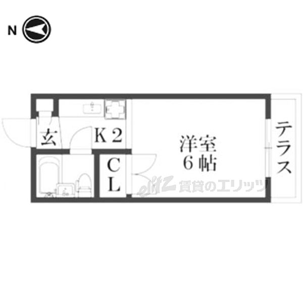 ＭＯＵＮＴＡＩＮ 107｜京都府京都市右京区太秦馬塚町(賃貸マンション1R・1階・17.01㎡)の写真 その2